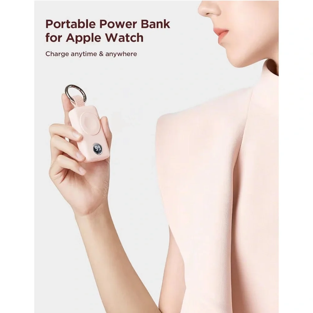 Portable Charger for Apple Watch, 2000Mah Magnetic Wireless Power Bank Fast Char